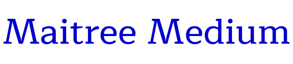 Maitree Medium font